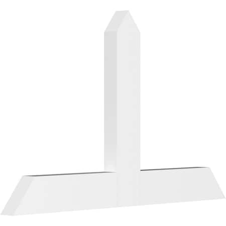 Ekena Millwork Portland Architectural Grade PVC Gable Bracket, 36"W x 22 1/2"H x 2"D x 4"F, 15/12 Pitch GBP036X23X0204POR00
